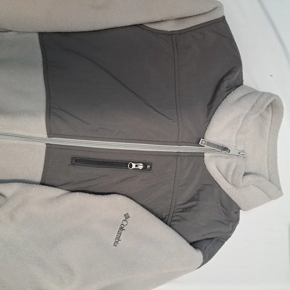 Columbia Womens Gray Fleece Zip Up Jacket Size XL - Picture 3 of 10